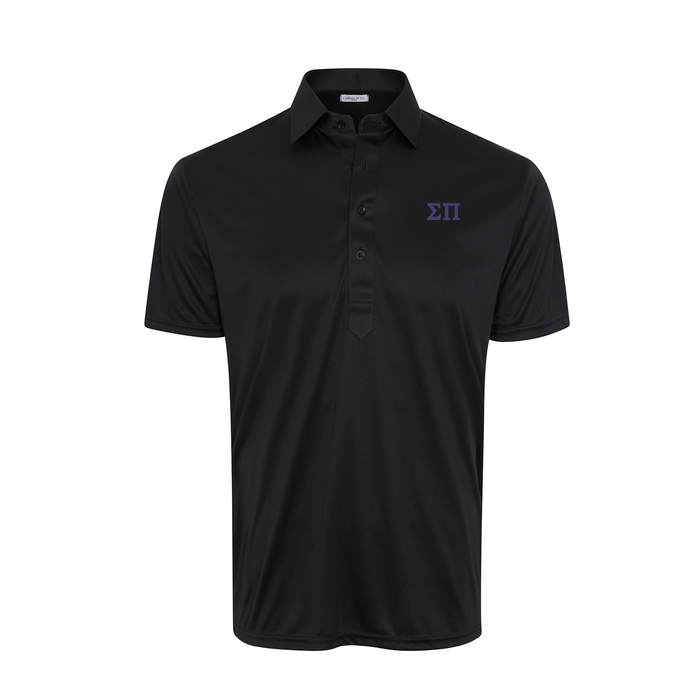 Collars & Co. Sigma Pi Semi-Spread Collar Polo Black