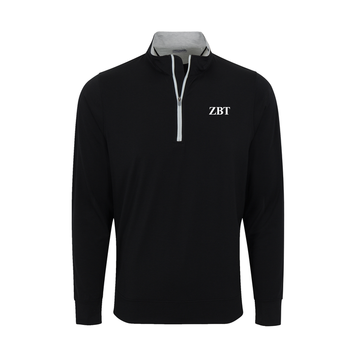 Collars & Co. Zeta Beta Tau DriRelease® Performance Pullover Black with Light Grey Trim