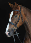 Collegiate Mono Crown Padded Raised Cavesson Bridle - 0V1U6 - Black - Cob - 1