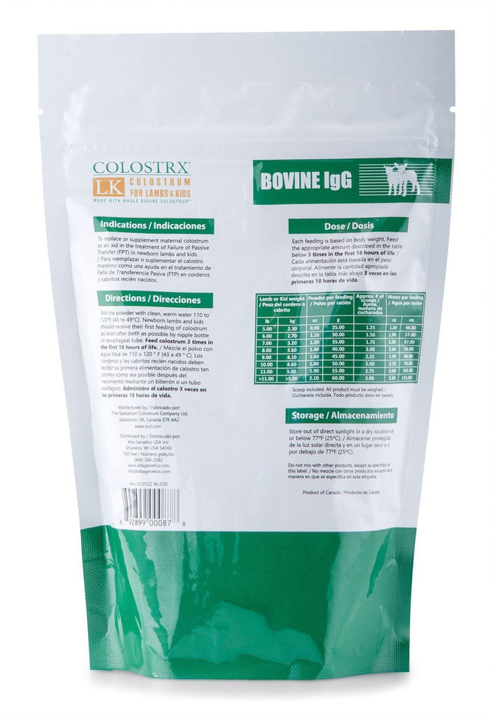 Colostrx LK Colostrum For Lambs & Kids - A2ZF - 235 g - 2