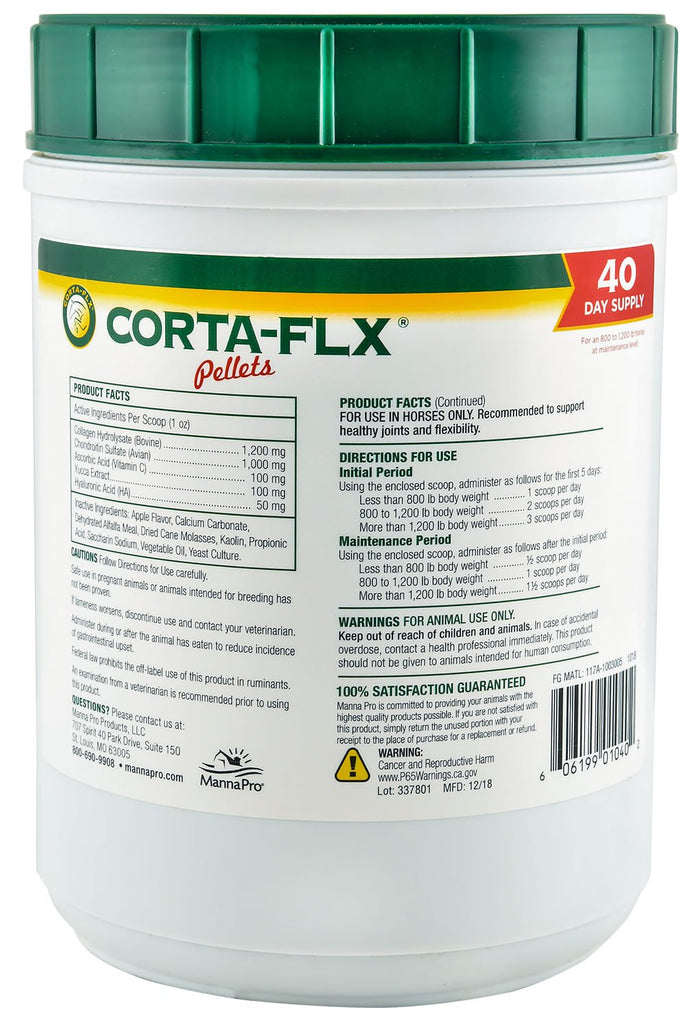 Corta - Flx Pellets Horse Joint & Tissue Supplement - EJCA - 2.5 lb, Corta - Flx Pellets, (40 servings) - 2