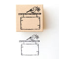 Cozyca Midori Asano Stamp | Bird on Sign