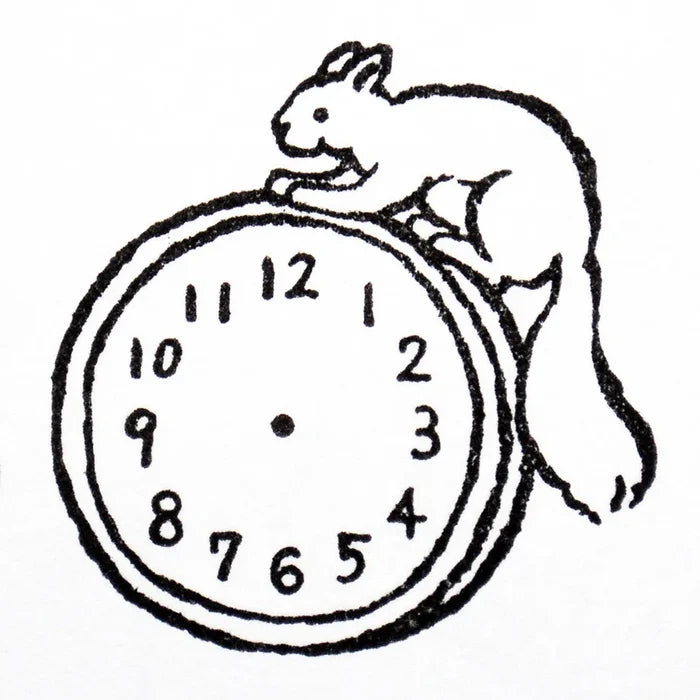 Cozyca Midori Asano Stamp | Squirrel O'Clock