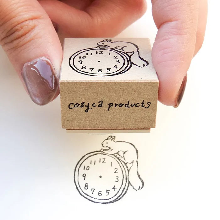 Cozyca Midori Asano Stamp | Squirrel O'Clock