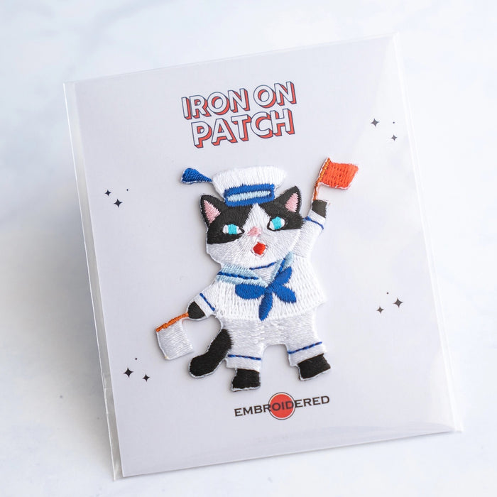 Cute Cat Character Patch - Sailor