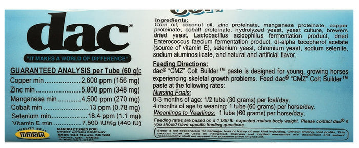 dac CMZ Colt Builder Paste, 60 gm - DACBA - 2