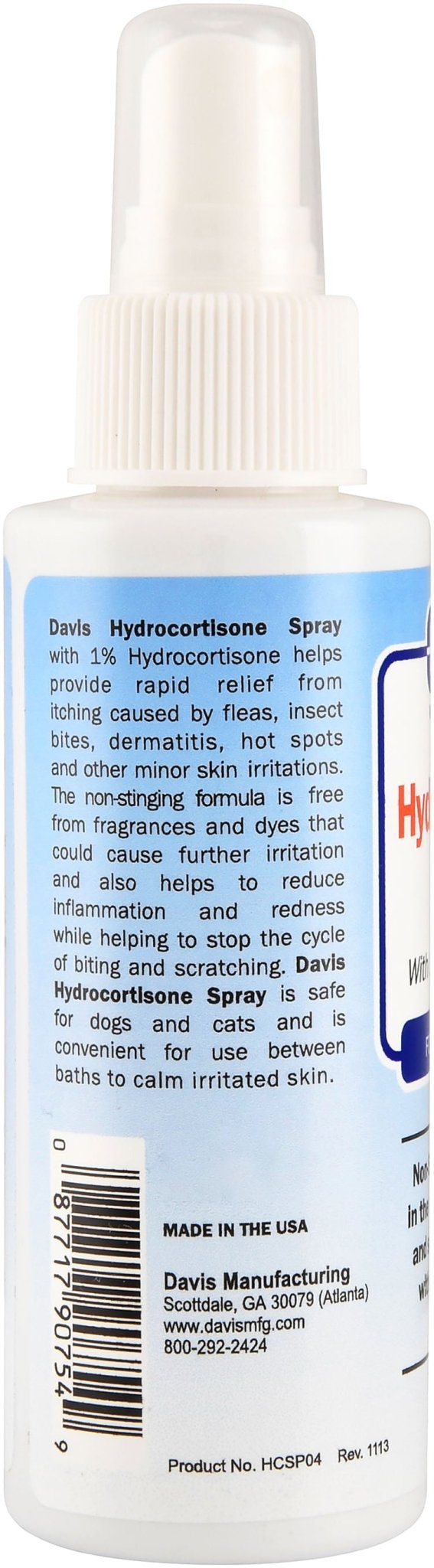 Davis Hydrocortisone Spray, 4 oz - DAVRV - 3