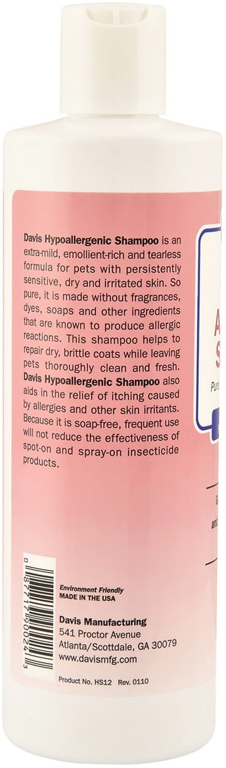 Davis Hypoallergenic Shampoo for Dogs and Cats - DAVHA - Hypoallergenic Shampoo, 12 oz - 3