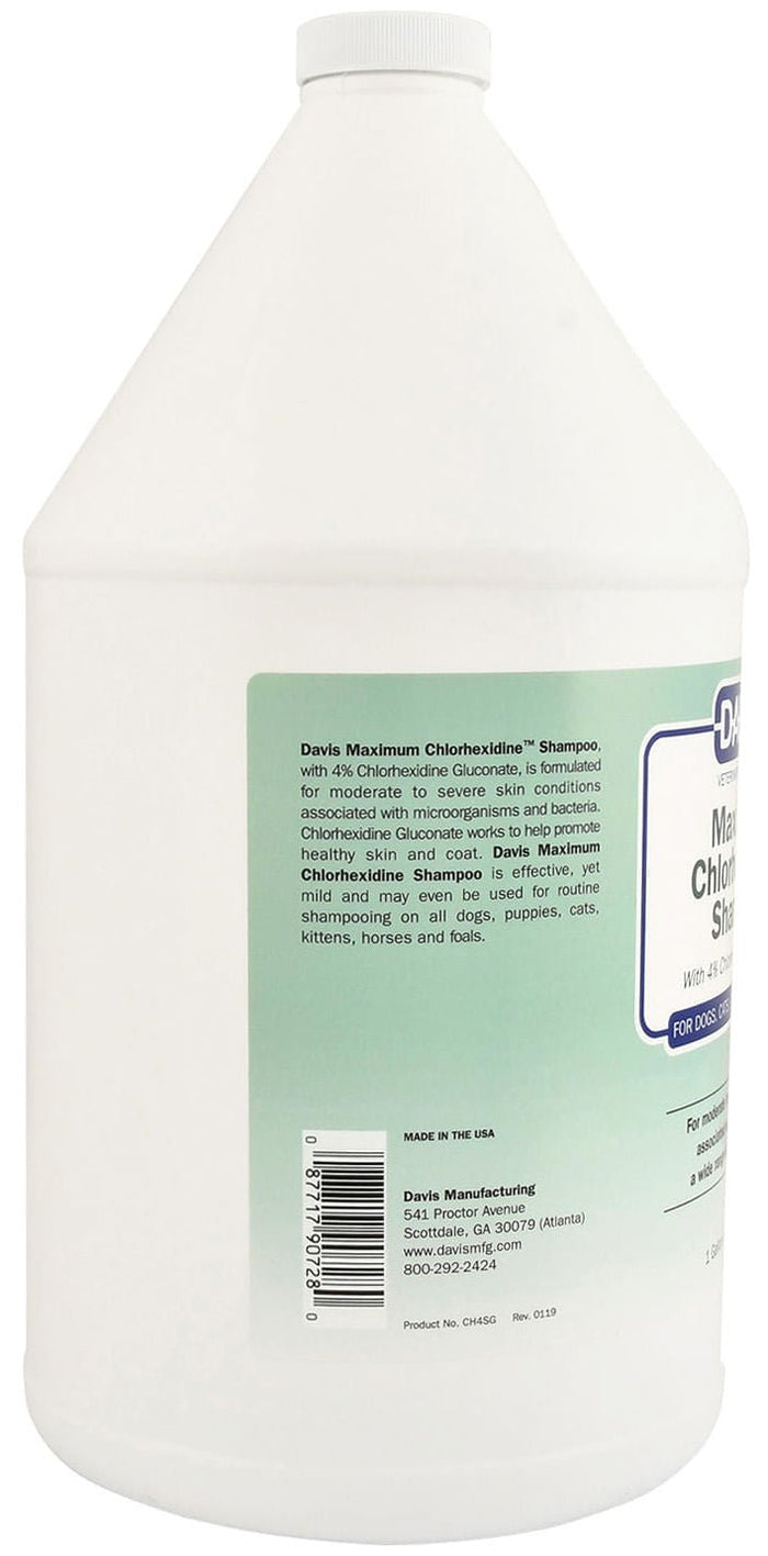 Davis Maximum Chlorhexidine (4%) Pet Shampoo - DAVC1 - Gallon Maximum (4%) Chlorhexidine Shampoo - 3
