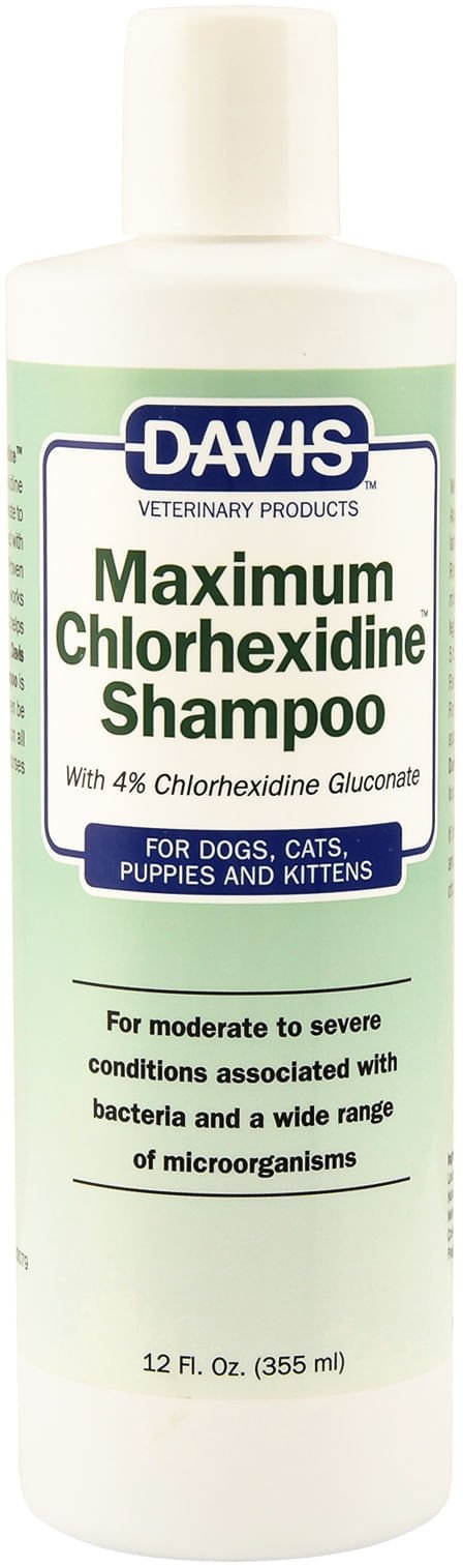 Davis Maximum Chlorhexidine (4%) Pet Shampoo - DAVC2 - 12 oz Maximum (4%) Chlorhexidine Shampoo - 4