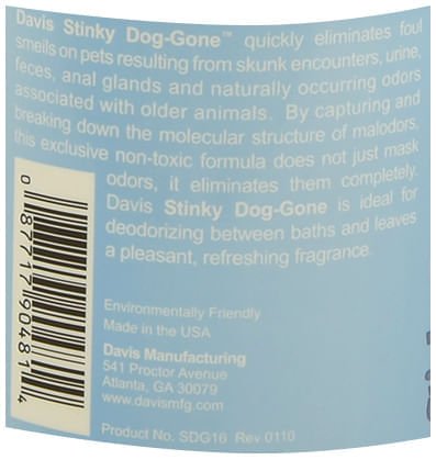 Davis Stinky Dog - Gone (Powerful Pet Deodorizer) Spray, 16 oz with Sprayer - DAVAK - 16 oz with Sprayer - 3