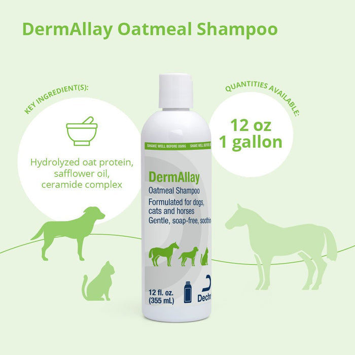 DermAllay Oatmeal Shampoo for Dogs, Cats & Horses - 013DP-0057 - 12 oz - 4
