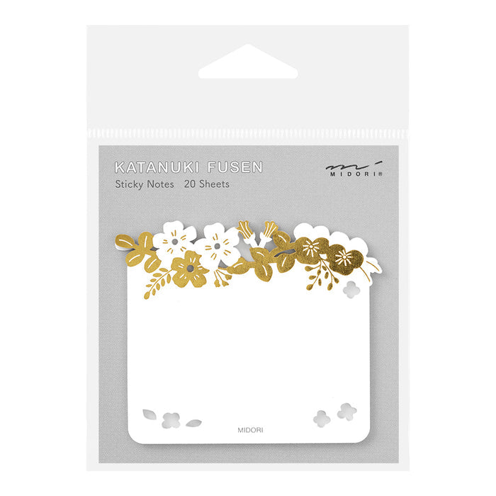Die-Cut Sticky Note | Gold Foil Flower