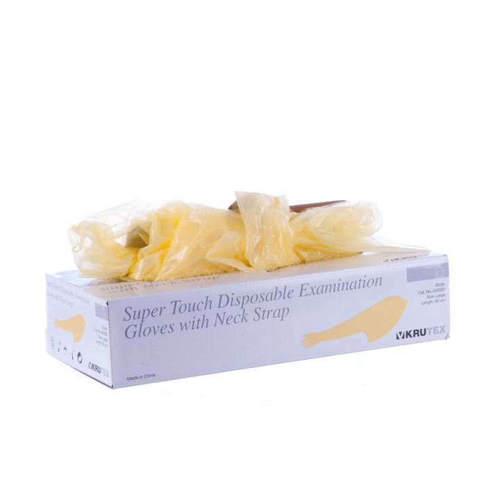 Whole Arm Veterinary Examination Gloves with Neck Strap, 50 Pack - J3SA - Large - 2