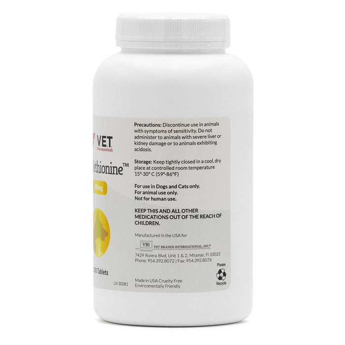 DL Methionine Tablets Urinary pH Support for Dogs & Cats - VB16 - 200mg - 1000ct - 3