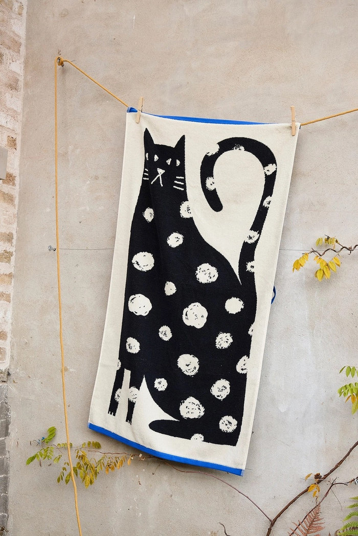 Donna Wilson Lazy Cat Bath Towel