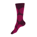 Dotty Socks | Burgandy + Magenta