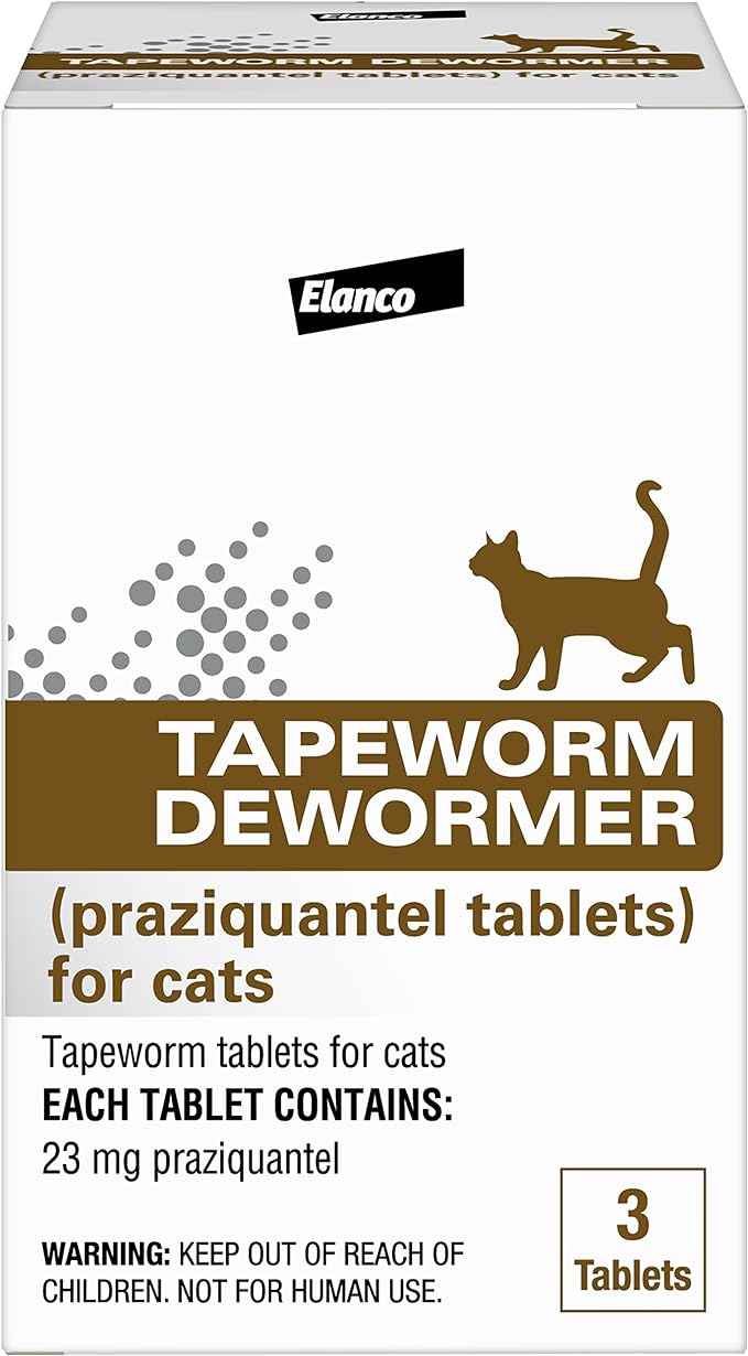 Elanco Tapeworm Cat Dewormer, 3 tablets - E8BC - 1