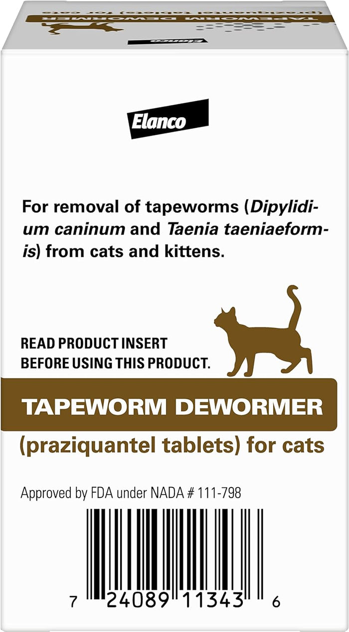 Elanco Tapeworm Cat Dewormer, 3 tablets - E8BC - 2