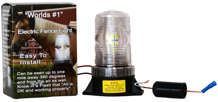 Electric Fence Light with LED Bulb – Visible Fence Pulse Indicator for 2 - Joule Chargers - EFLAA - Electric Fence Light with (1) LED Bulb - 1