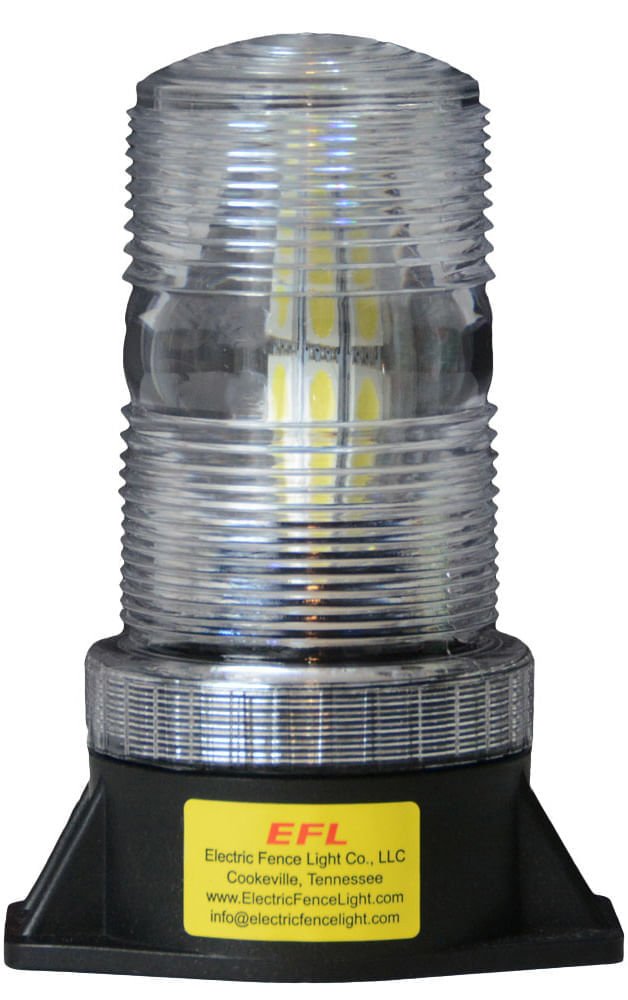 Electric Fence Light with LED Bulb – Visible Fence Pulse Indicator for 2 - Joule Chargers - EFLAA - Electric Fence Light with (1) LED Bulb - 2