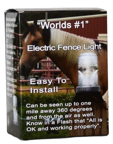 Electric Fence Light with LED Bulb – Visible Fence Pulse Indicator for 2 - Joule Chargers - EFLAA - Electric Fence Light with (1) LED Bulb - 3
