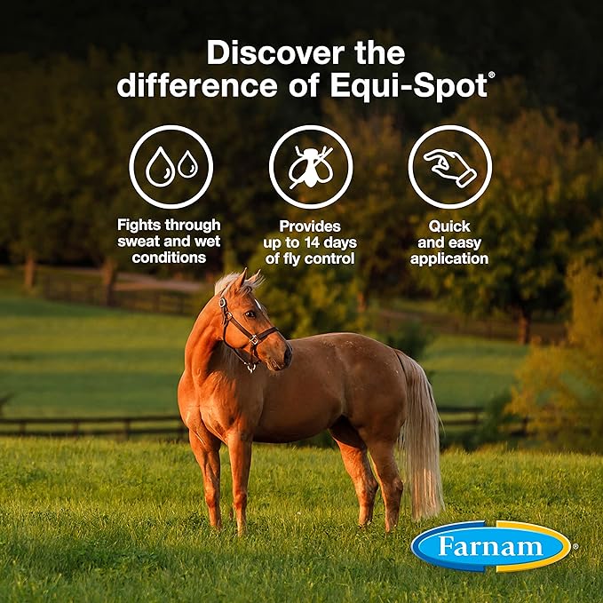 Equi - Spot Topical Fly Control for Horses - FAAK - 12 Week Supply (6 Applicators) - 3
