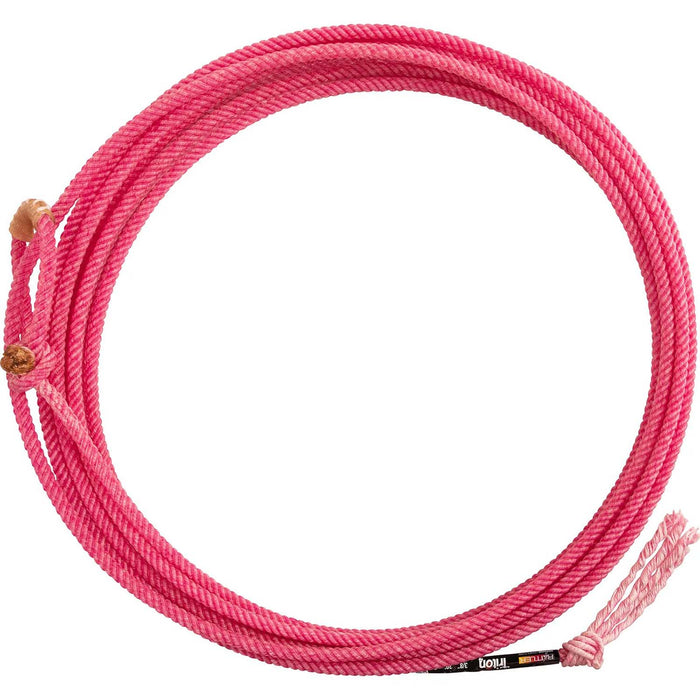 Equibrand Rattler Triton 4-Strand Team Rope – Pink, Head & Heel Rope for Team Roping - CR1GB - XXSoft - 30 ft Head Rope - Pink - 2