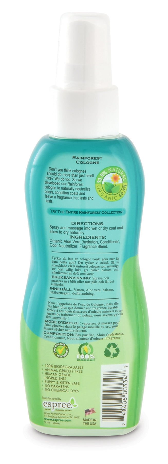 Espree Rainforest Fragrance Cologne, 4 oz - ENBN - 2