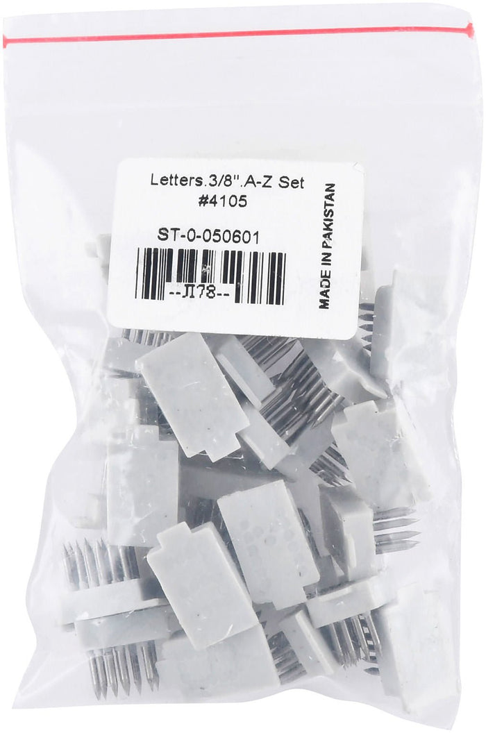 Extra Jeffers Standard Tattoo Letters and/or Numbers, 3/8" - JI78 - Letter Set (A - Z) for 3/8" Standard Animal Tattoo - 1