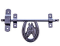 Fancy Horse Head Barn Door Latch, Black - IPMAA - 1