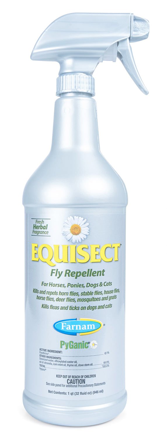 Farnam Equisect Water - Based Botanical Fly Repellent with Herbal Scent for Horses, Dogs and Cats - FA5A - EquiSect Fly Repellent, 32 oz - 1