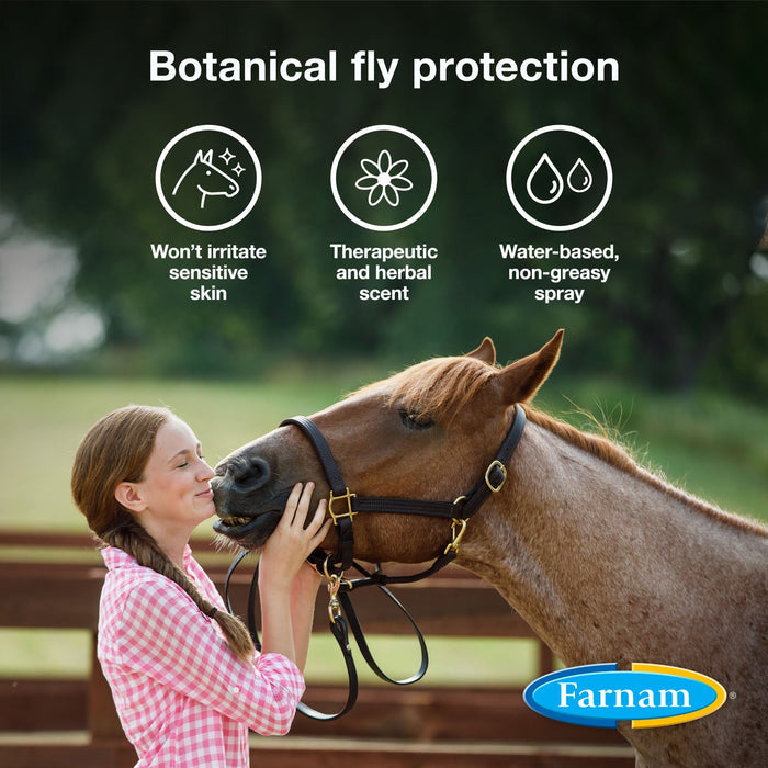 Farnam Equisect Water - Based Botanical Fly Repellent with Herbal Scent for Horses, Dogs and Cats - FA5A - EquiSect Fly Repellent, 32 oz - 5