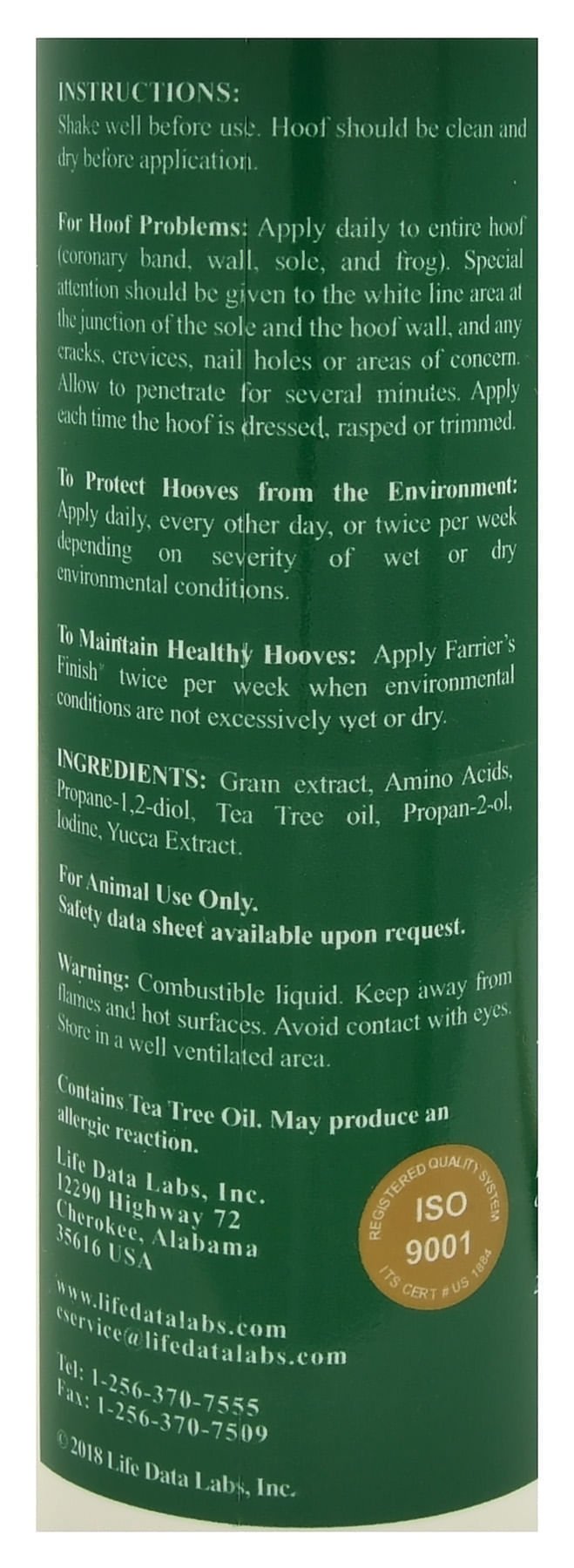 Farrier's Finish Hoof Disinfectant & Conditioner, 16 oz - AABAE - 2