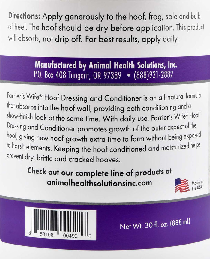 Farrier's Wife Hoof Dressing, 30 oz - AH114 - 2