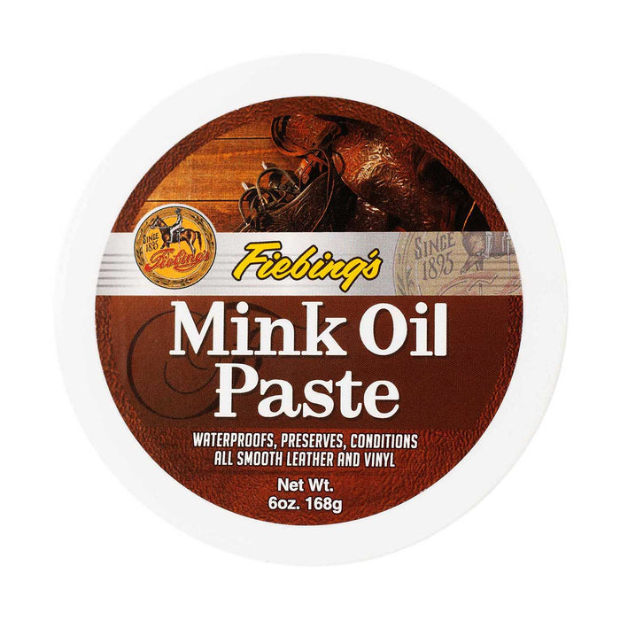 Fiebing’s Mink Oil Paste for Leather, 6 oz – Conditioning & Waterproofing Balm - F1U6 - 1