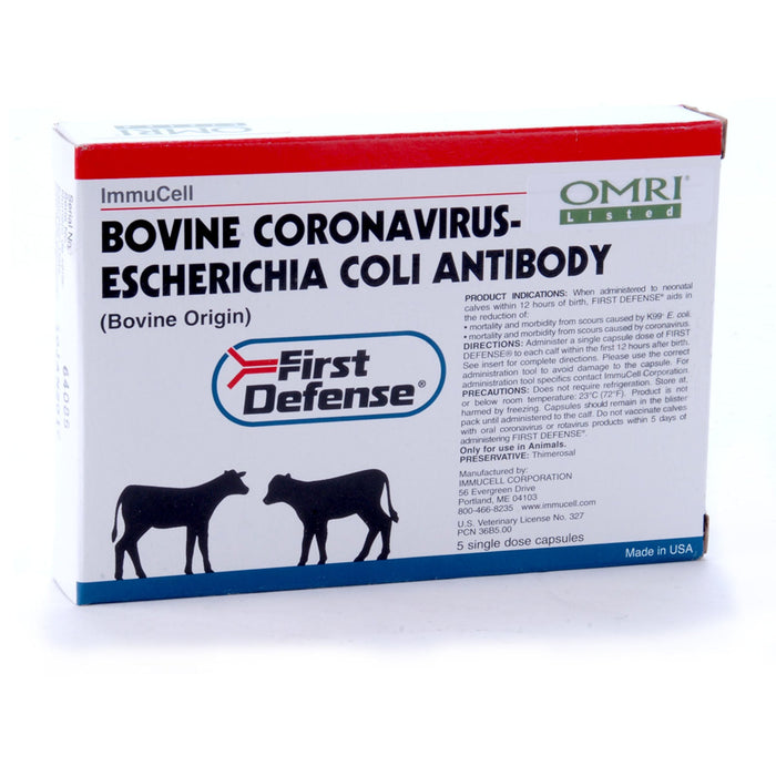 First Defense Capsules for Scours in Calves, Box of 5 (5 Single Doses) - WVF1 - 1