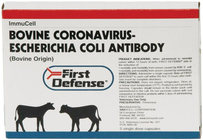 First Defense Capsules for Scours in Calves, Box of 5 (5 Single Doses) - WVF1 - 4