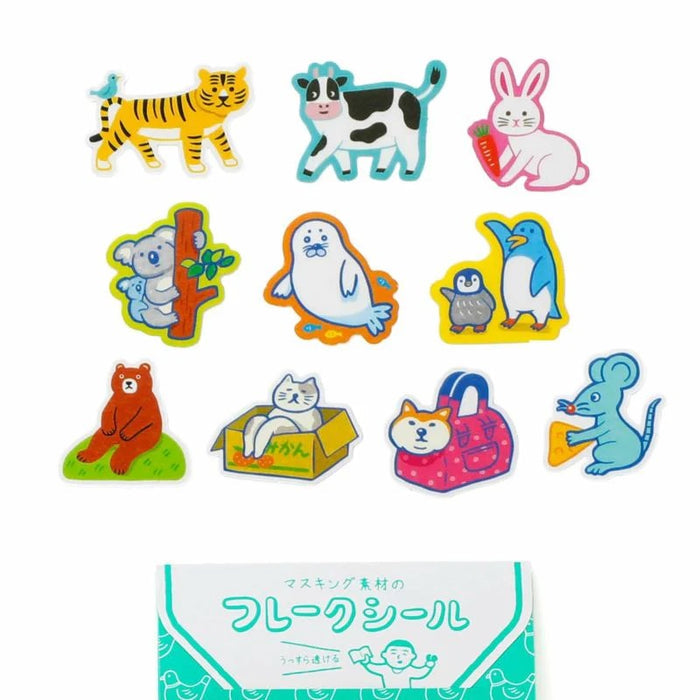 Flake Stickers - Laid Back Animals