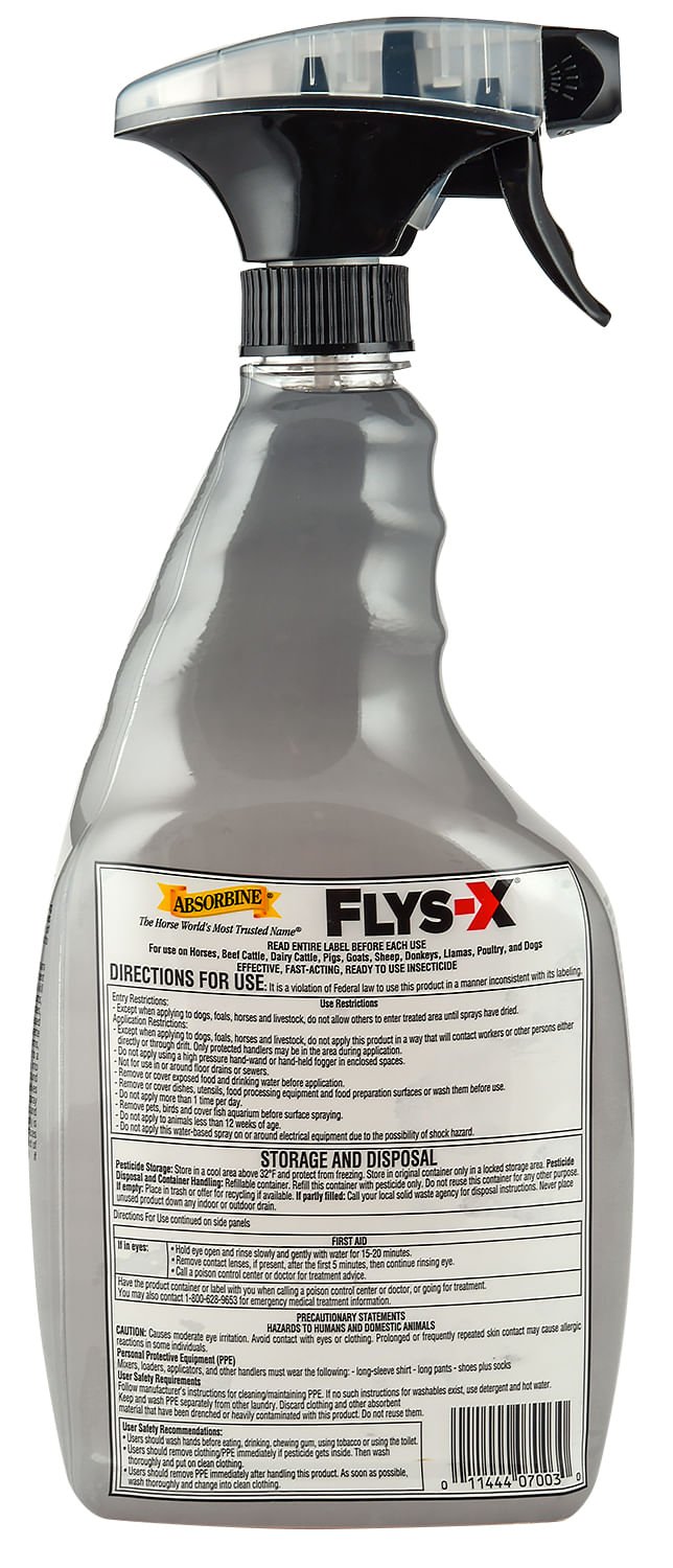 Flys - X Ready To Use Insecticide for Livestock - Y1AH - 32 oz Flys - X RTU - 3