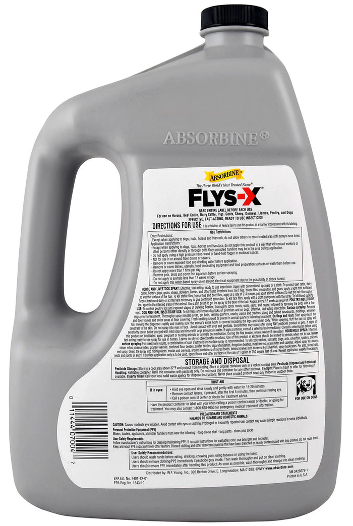 Flys - X Ready To Use Insecticide for Livestock - Y1AH - 32 oz Flys - X RTU - 6