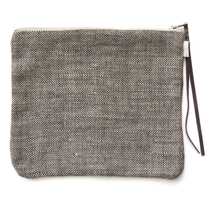 Fog Linen Canna Pouch | Herringbone
