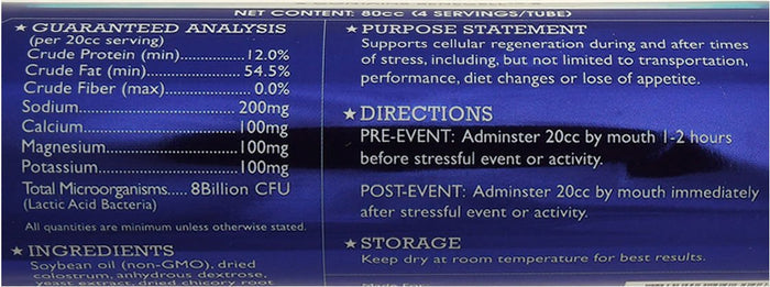ForeRunner Equine Performance Paste, 80cc – Stamina, Electrolytes & Recovery Support - FFE1B - 3