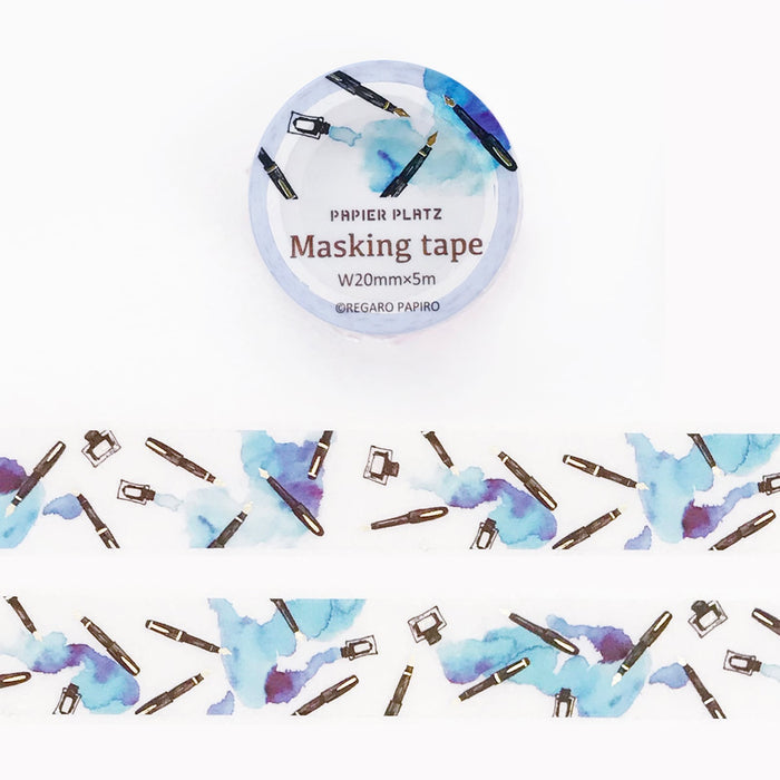 Fountain Pen w Foil Washi Tape by Rigaro Piparo