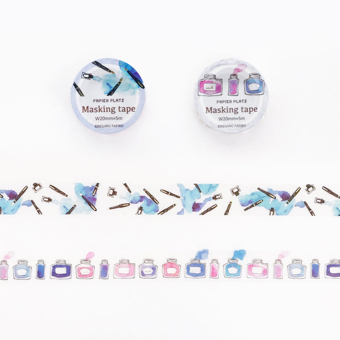 Fountain Pen w Foil Washi Tape by Rigaro Piparo