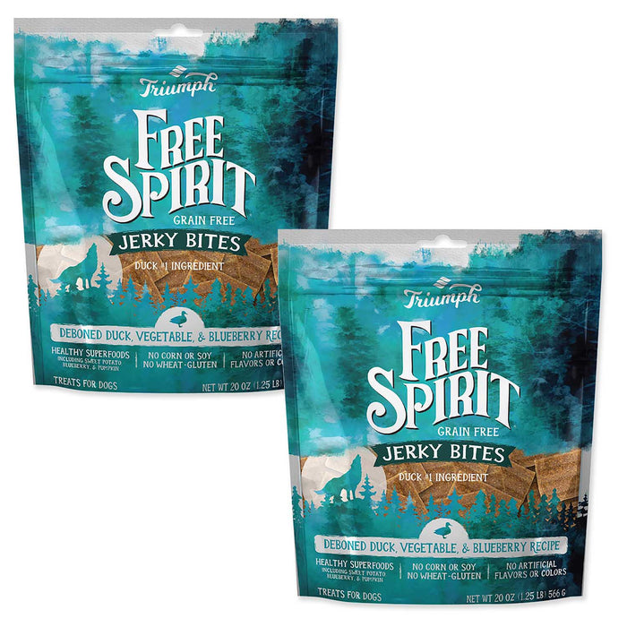 Free Spirit Deboned Jerky Bites Dog Treats, 20 oz - SUS49-2PK - 20 oz - Duck - 2 - 9