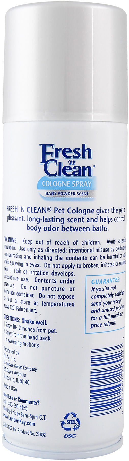 Fresh 'n Clean Pet Cologne Sprays - L3FP - Baby Powder - 6 oz - 7