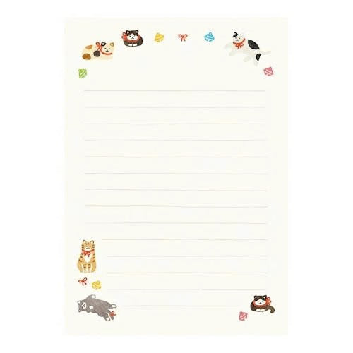 Furukawa Paper Hanko Letter Set - Cat & Bell