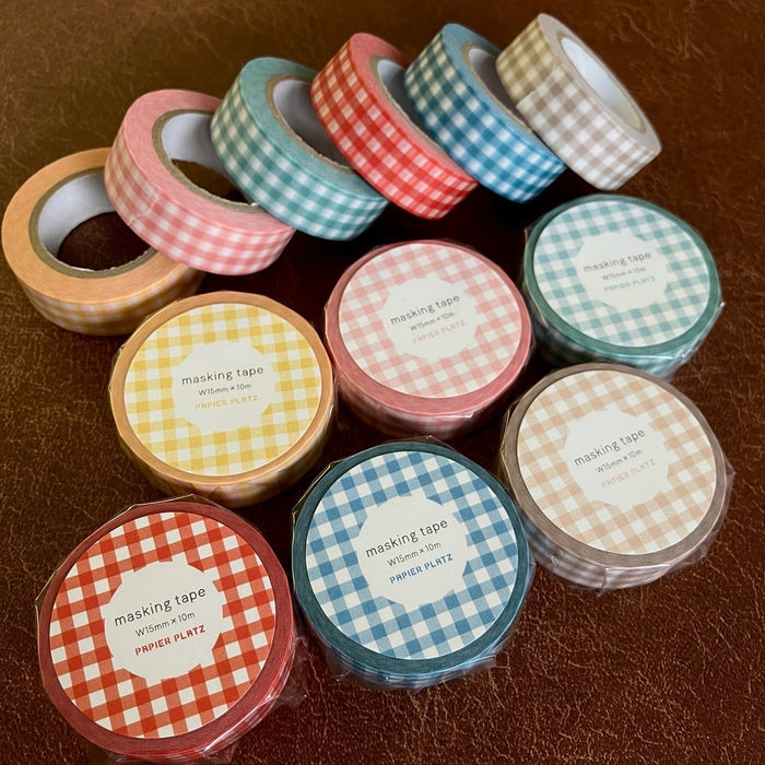 Gingham Check Masking Tape | Asst Colors