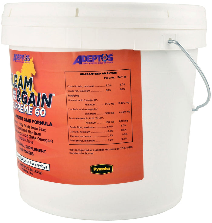 Gleam & Gain Supreme 60 Coat & Weight Gain Supplement for Horses - IYG4 - 10 lb Gleam & Gain® Supreme 60, (160 day supply) - 4